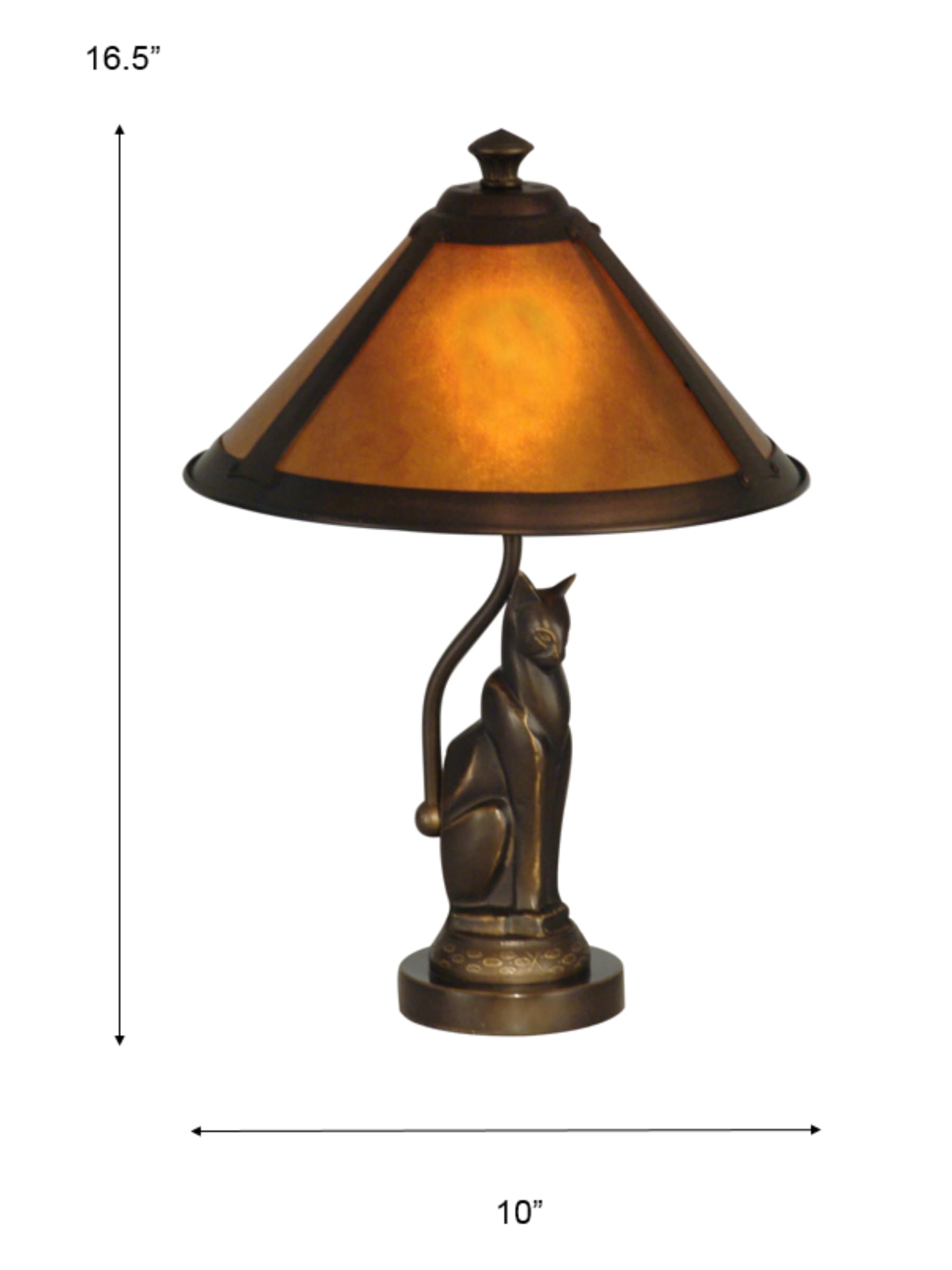 Dale Tiffany TA90197 Ginger Mica Accent Lamp, Antique Bronze 17.00